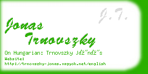 jonas trnovszky business card